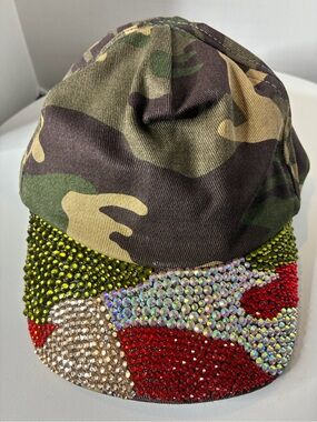 Baby/Toddler Custom Camouflage Hat with Multi-Color Rhinestone